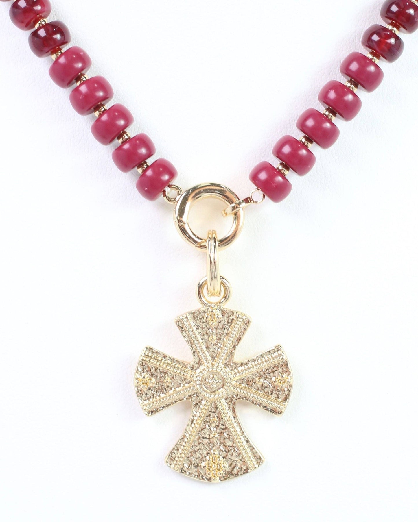 Brunson Cross Charm - Gold