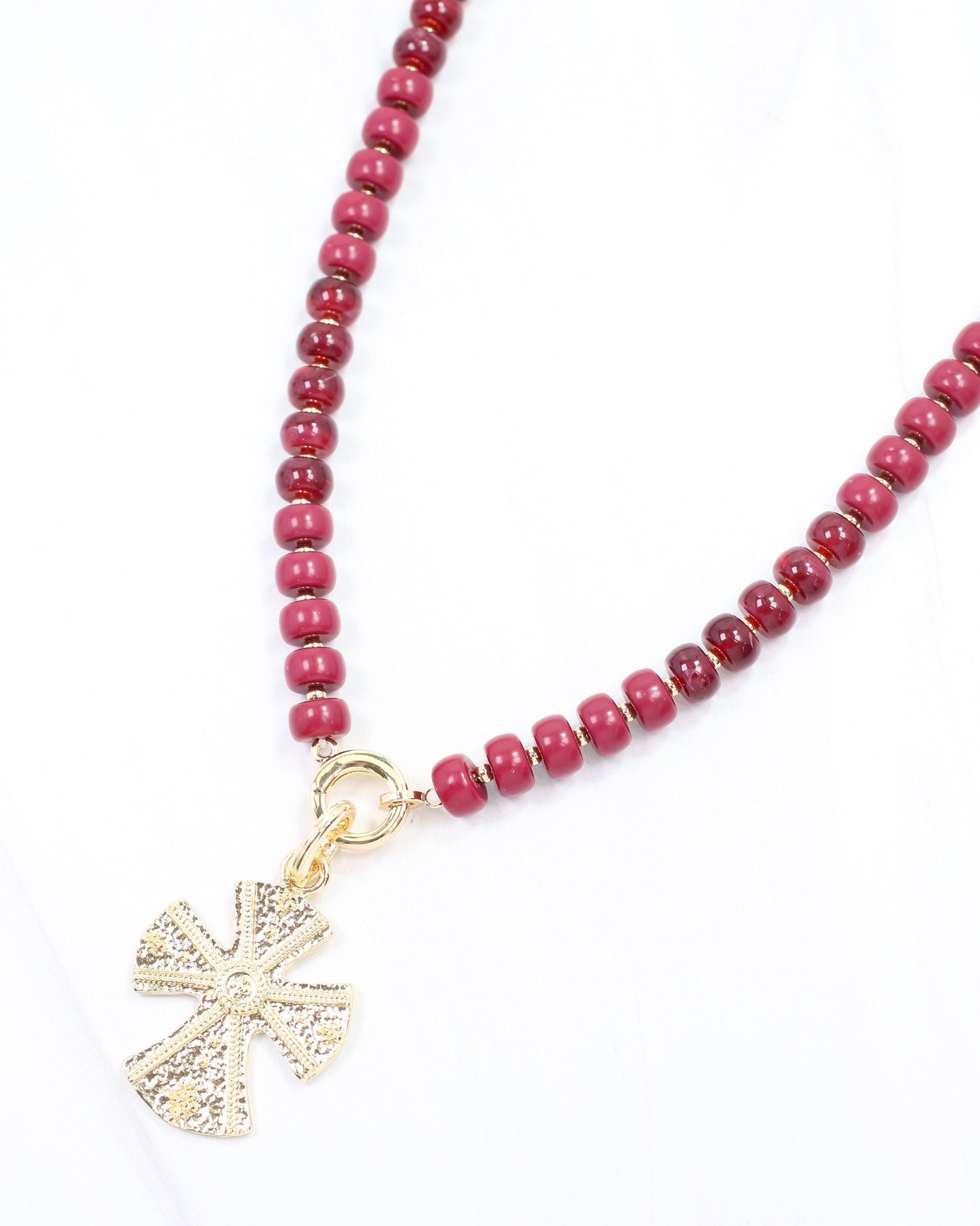 Brunson Cross Charm - Gold