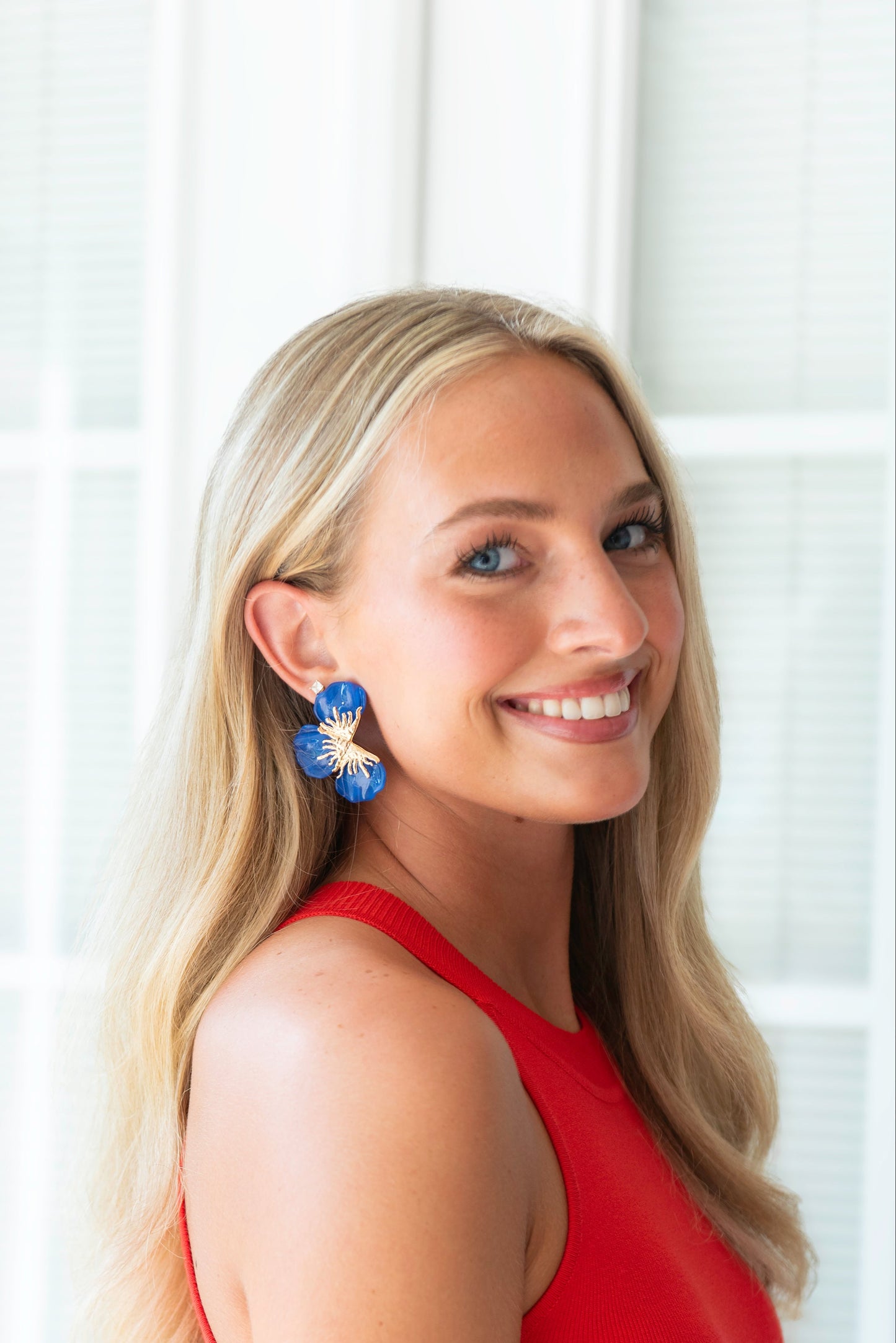 Epoxy Flower Petal Earrings