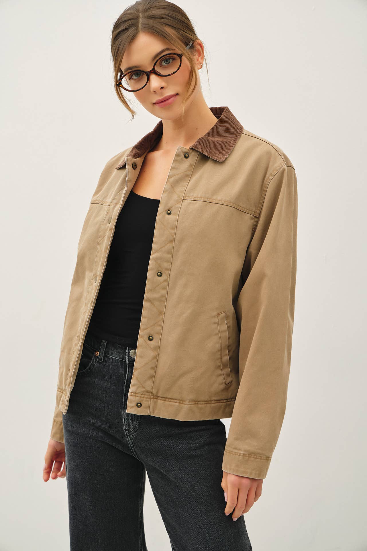 Classic Accent Jacket - Taupe