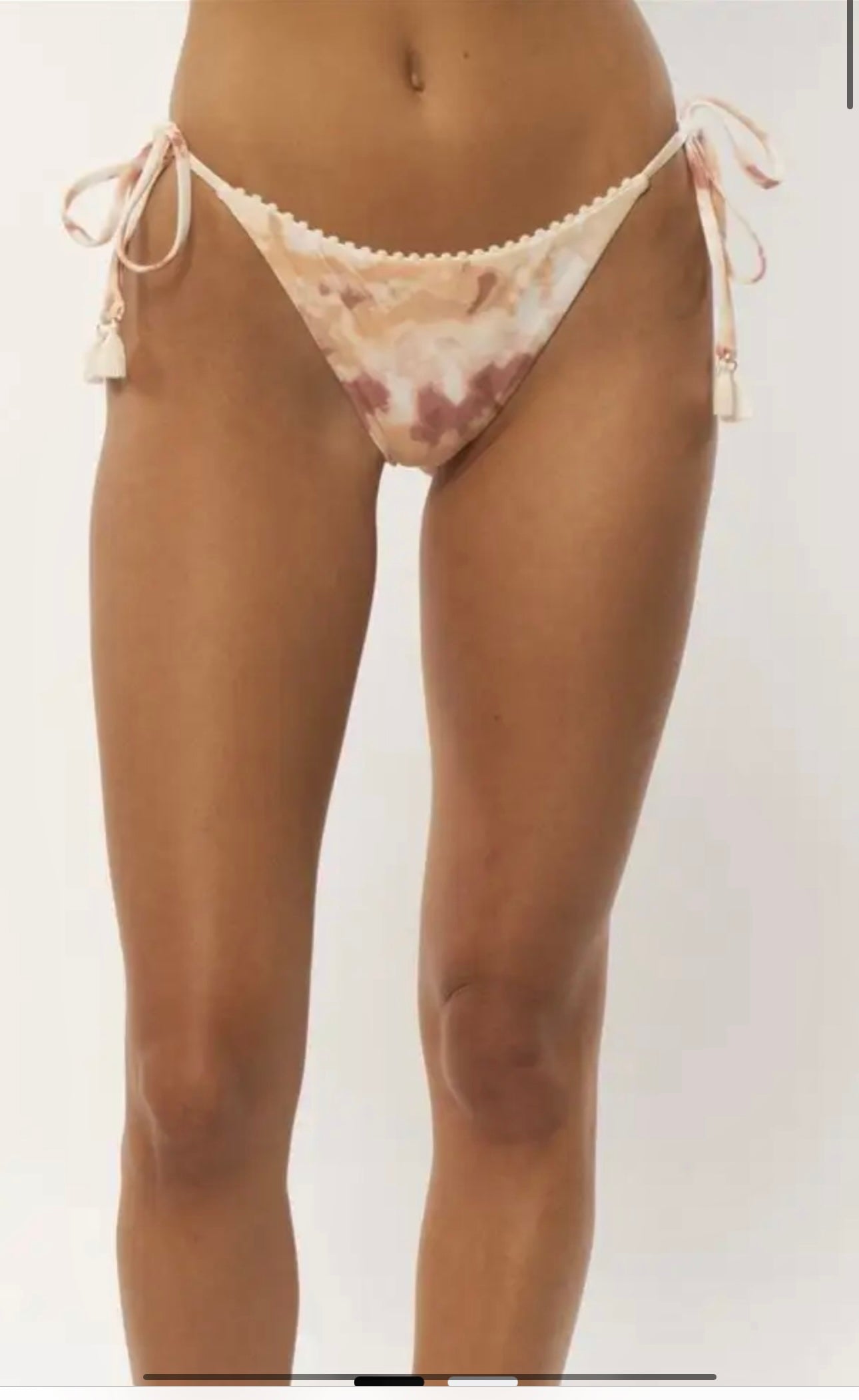 Amuse Society - Sadie Swim Tied Up Bottom - Cafe Cream