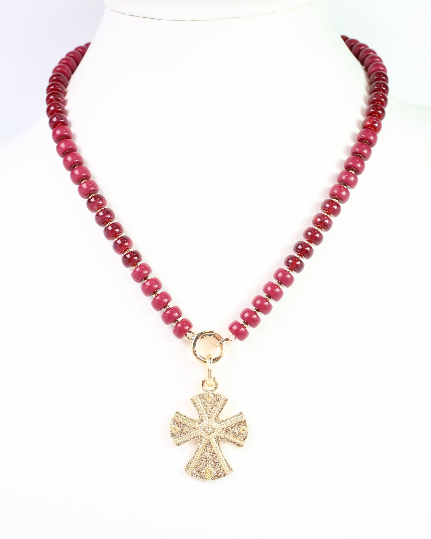 Brunson Cross Charm - Gold