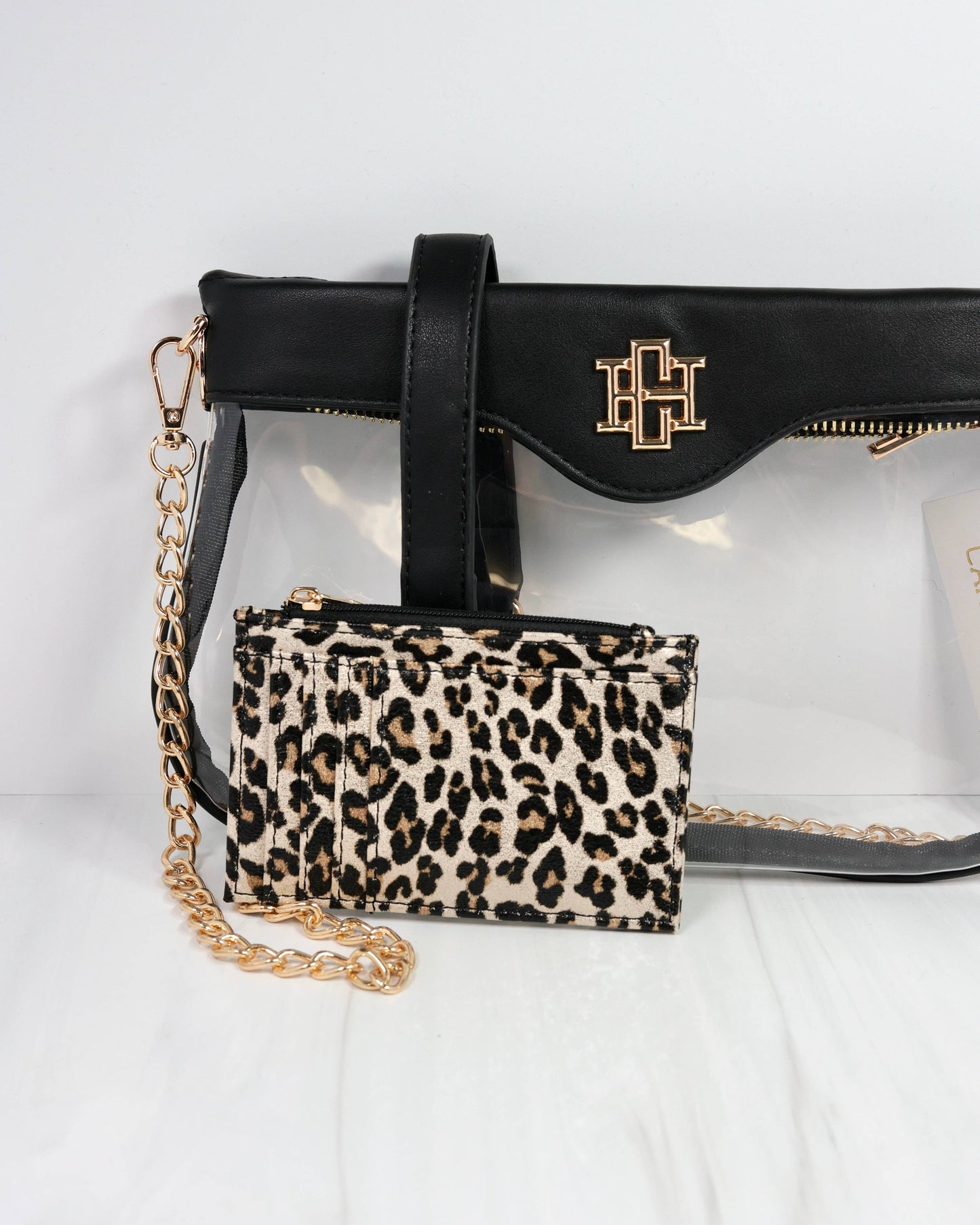 Madi Clear Crossbody Black