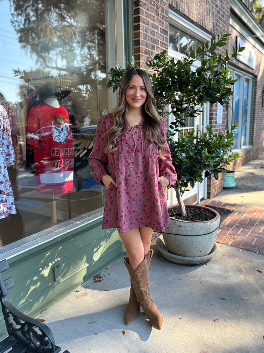 Corduroy in Color Dress