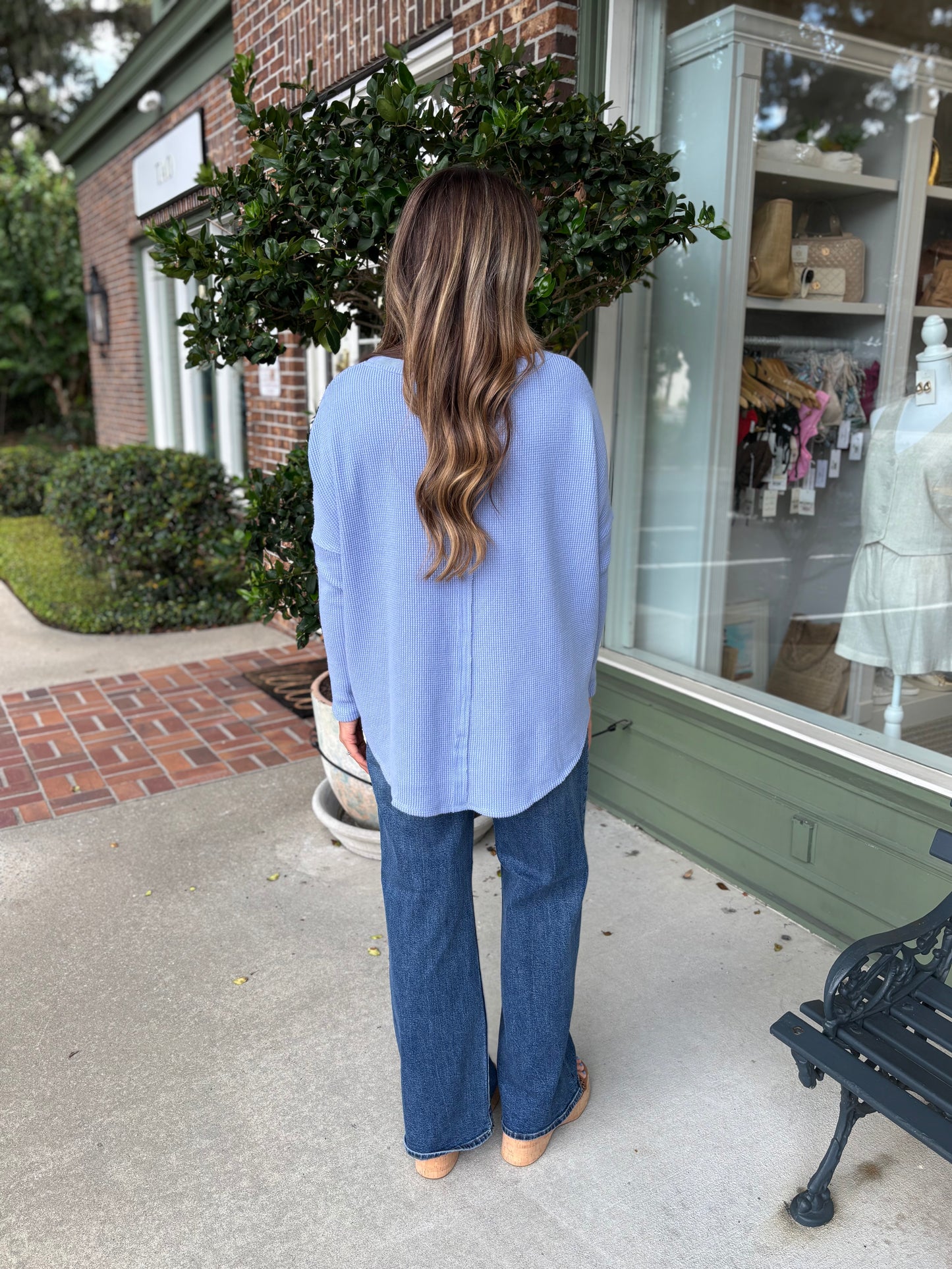 Free People - Latte Blues Thermal - Dawn Breeze