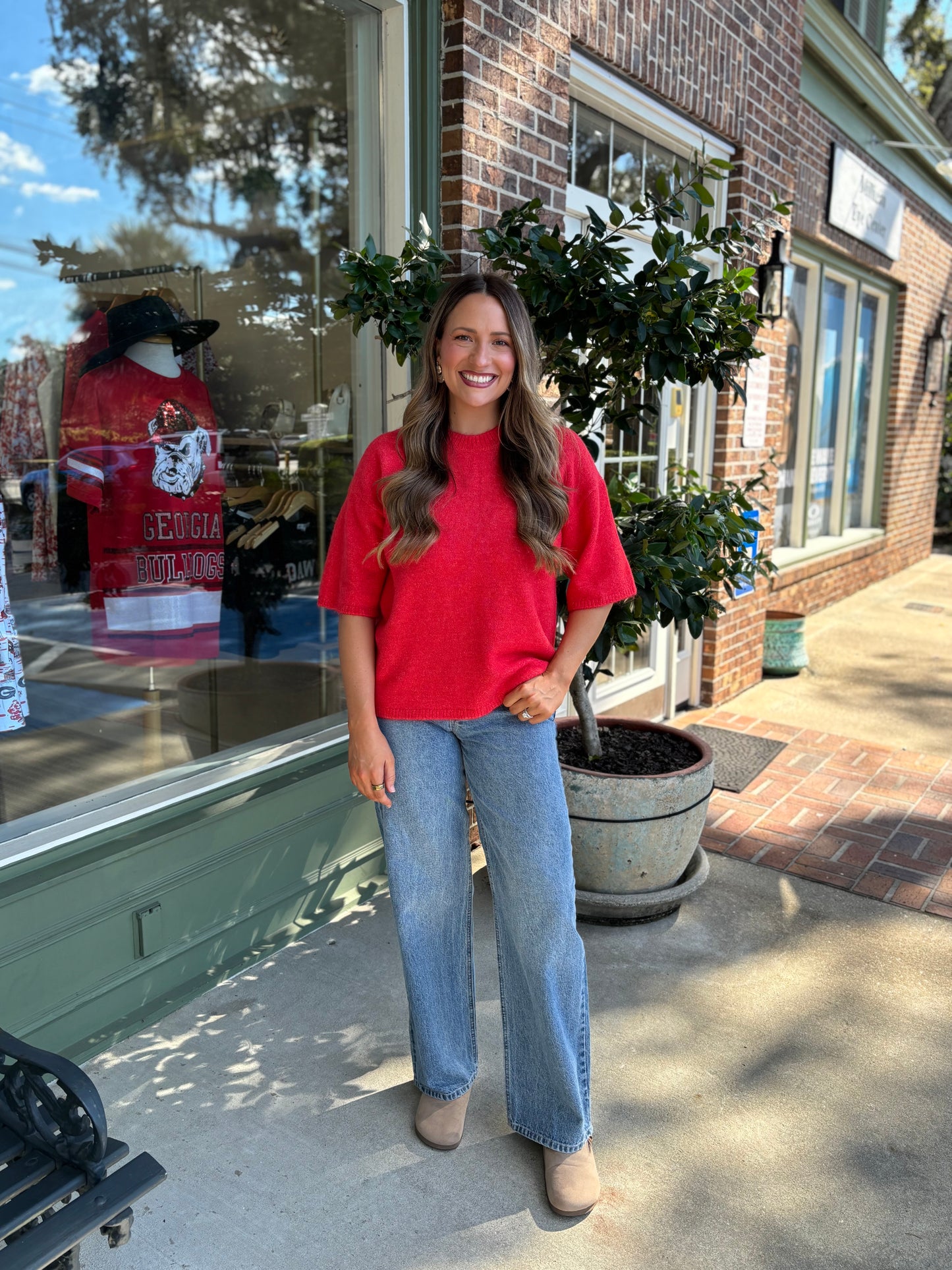 Free People - Margot Sweater Tee - Cherry Pop Melange
