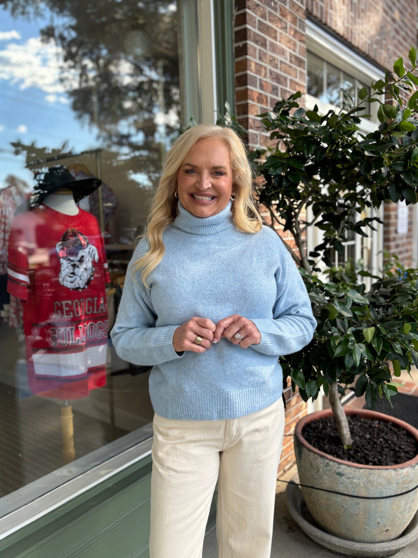 Josie Turtleneck Sweater - Light Blue