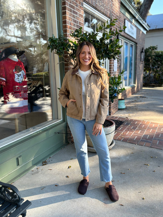 Classic Accent Jacket - Taupe