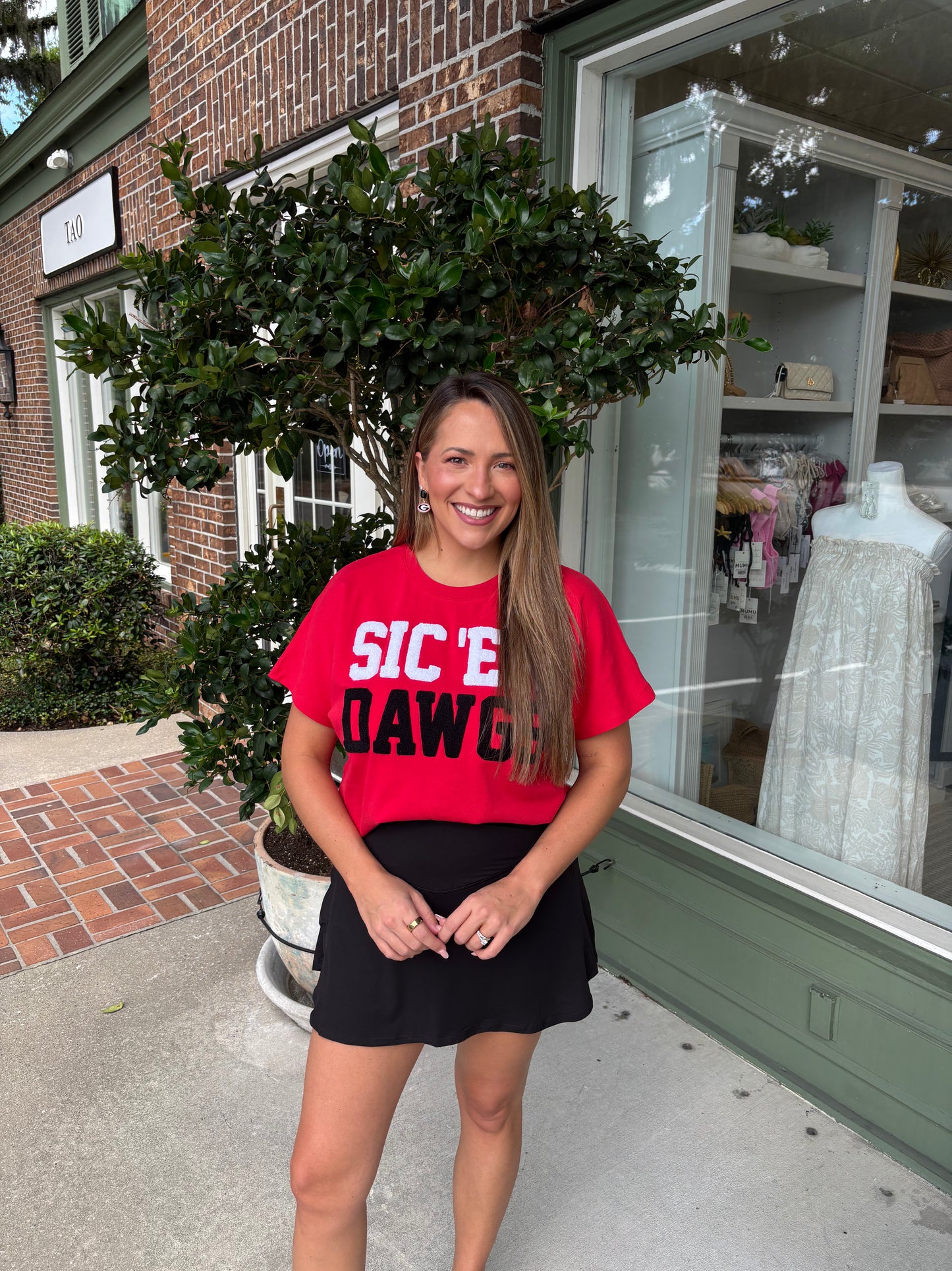 Stewart Simmons - Sic 'Em Dawgs Boxy Chenille Tee
