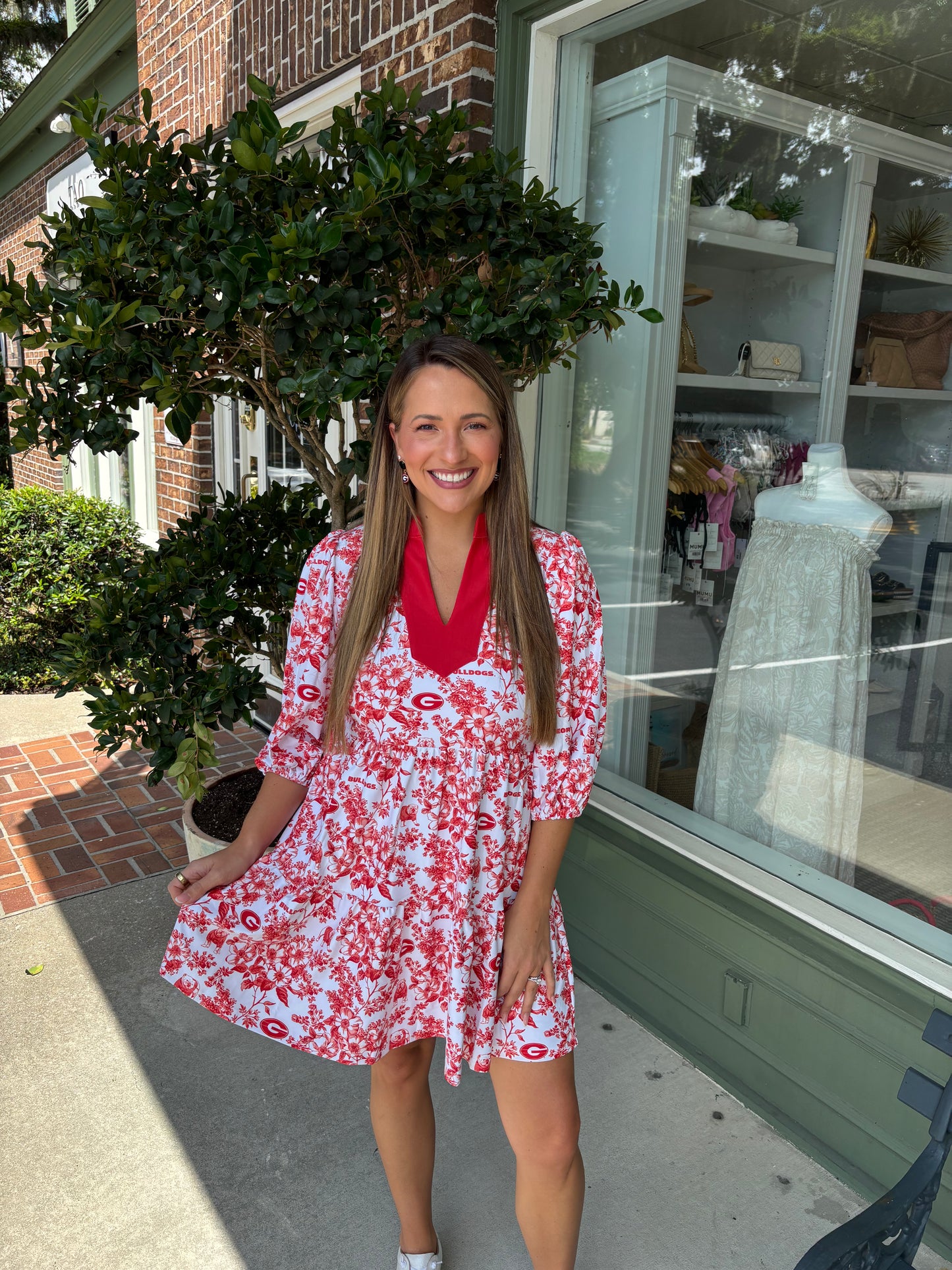 Smith & Quinn - The Tory Dress - Georgia Botanicals/Georgia Red