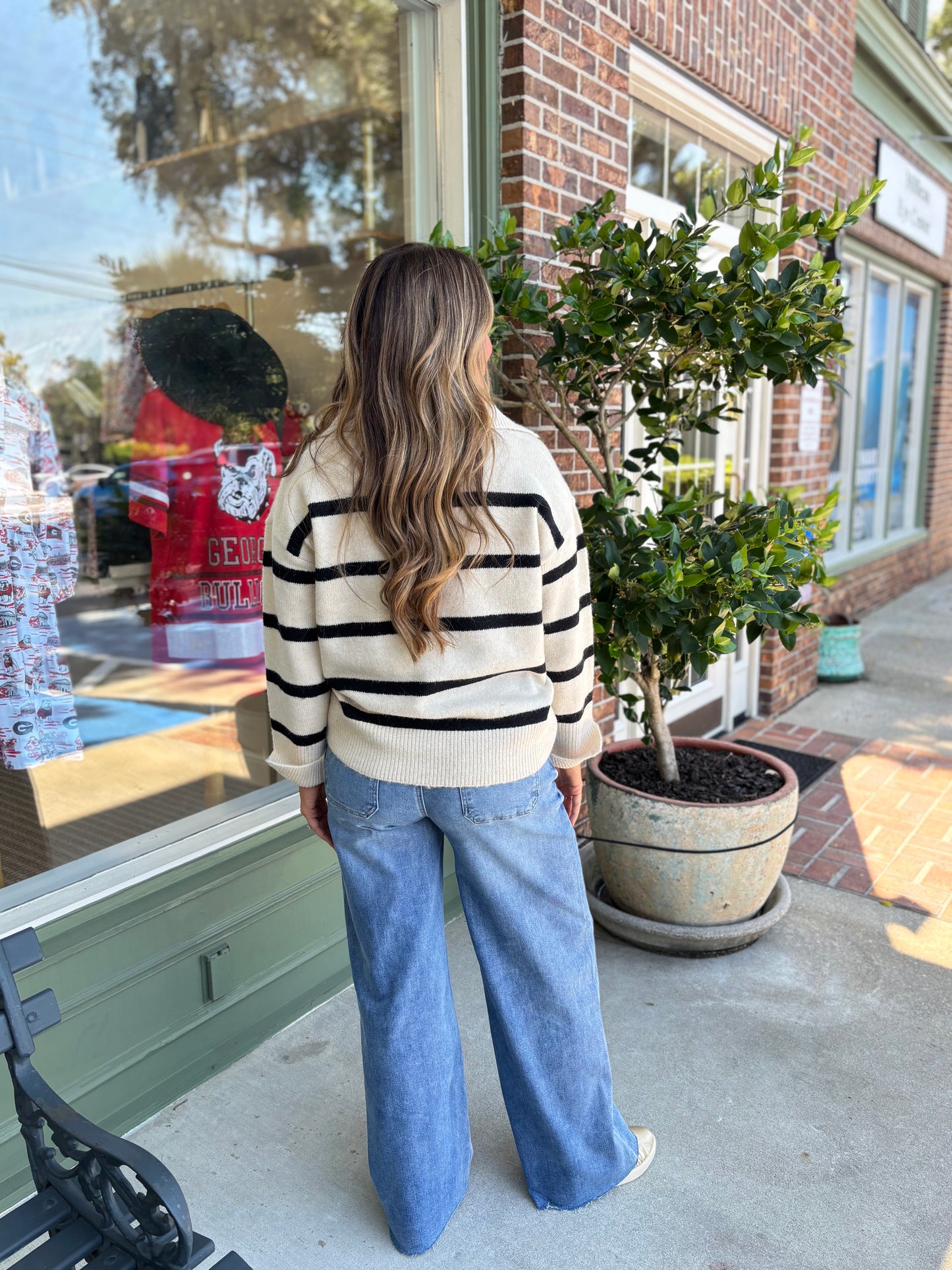 Whisk Away Sweater - Black & Cream