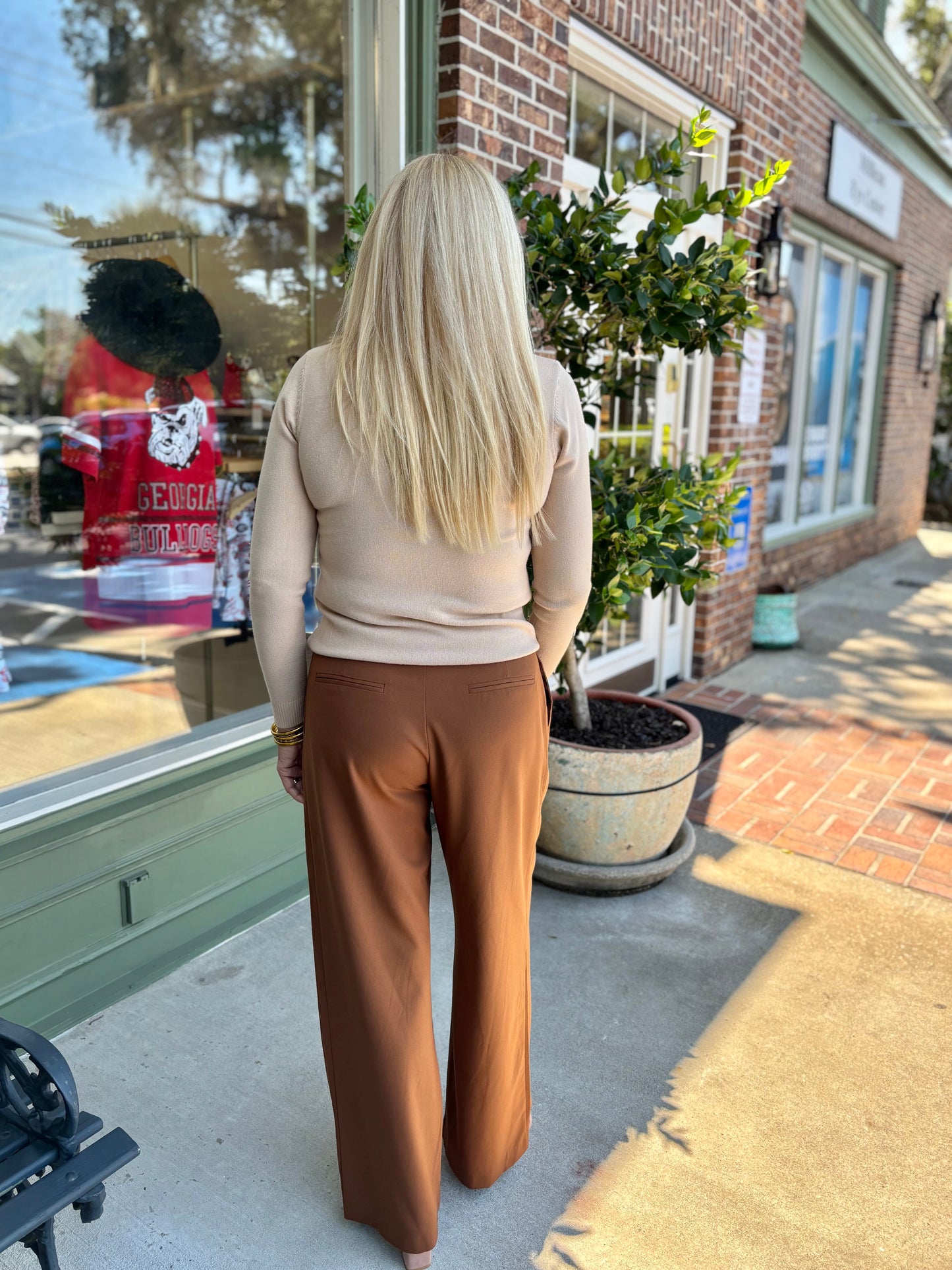 Turned Turtleneck Sweater - Beige