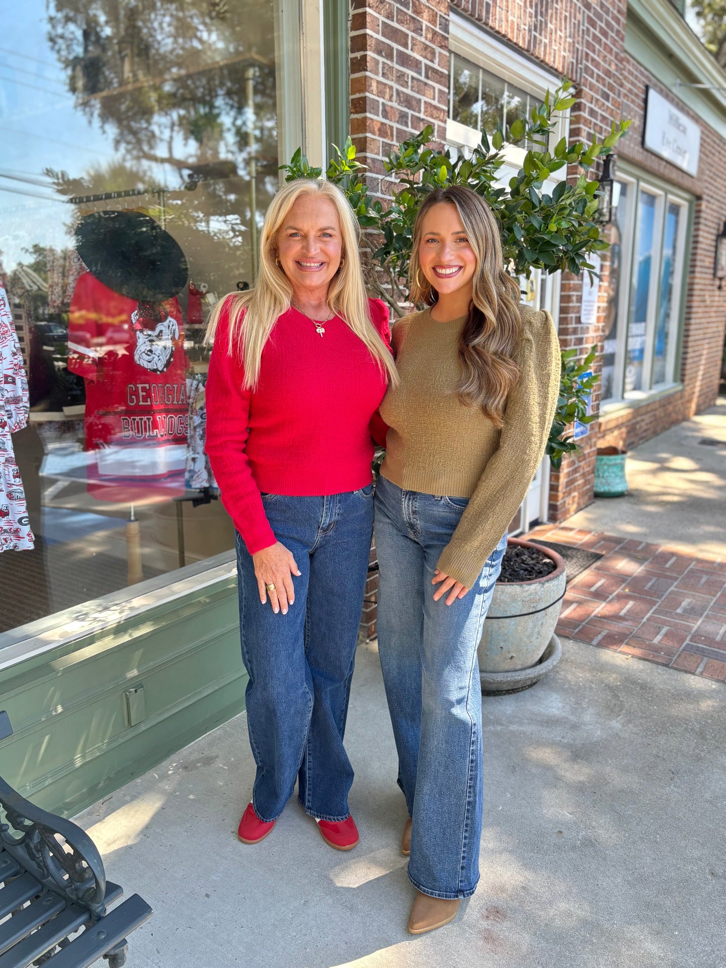 Presley Puff Sleeve Sweater - Olive