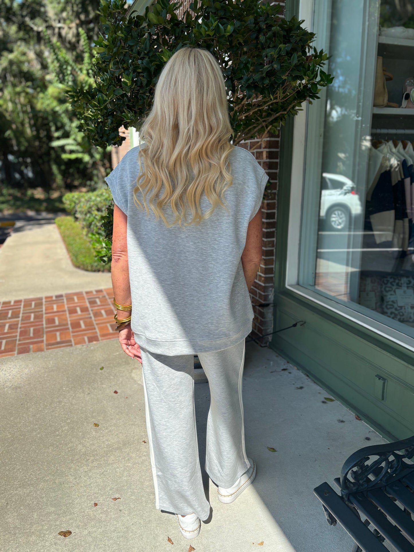 Butter Mock Neck Short Sleeve Top - Heather Gray