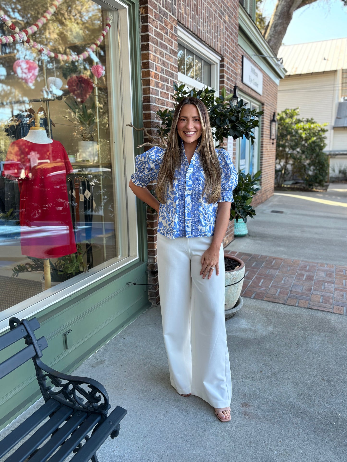 Day to Night High-Waisted Pants - White