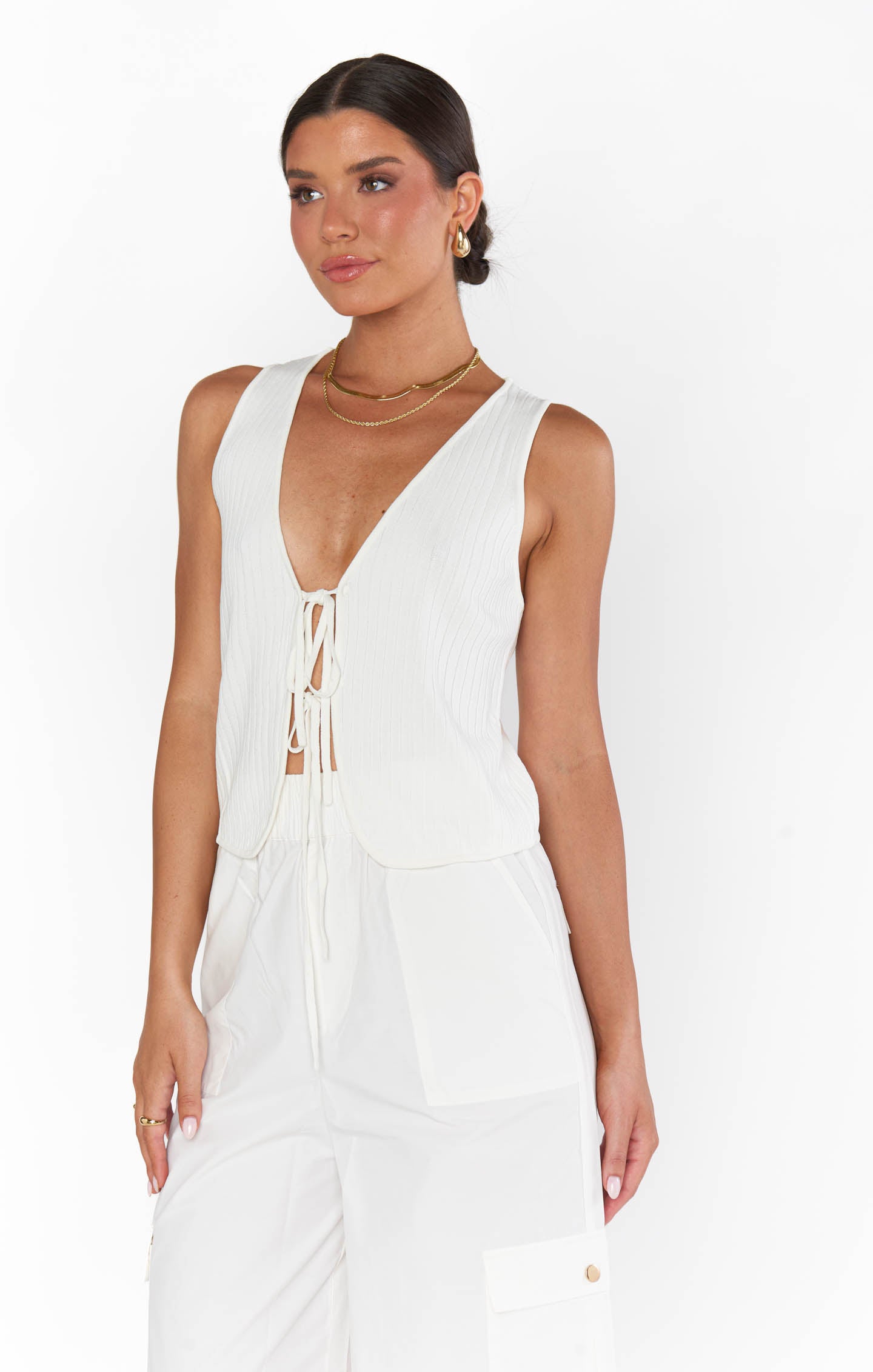 Show Me Your MuMu - Time Out Top - White Rib Knit