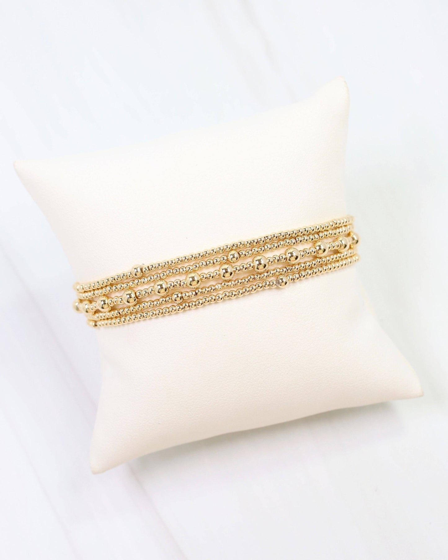 Anadarko Beaded Bracelet Set - Gold - KJ Clothier