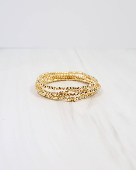 Ardmore Beaded Bracelet Set - Gold - KJ Clothier