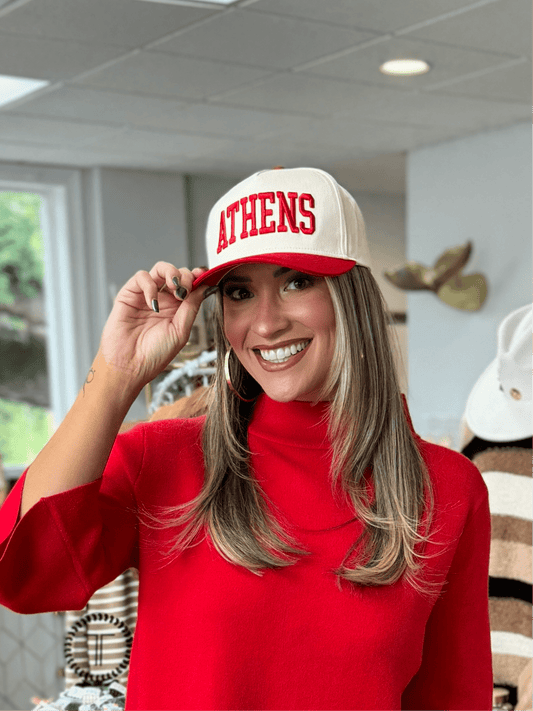 ATHENS Hat - Red Combo - KJ Clothier