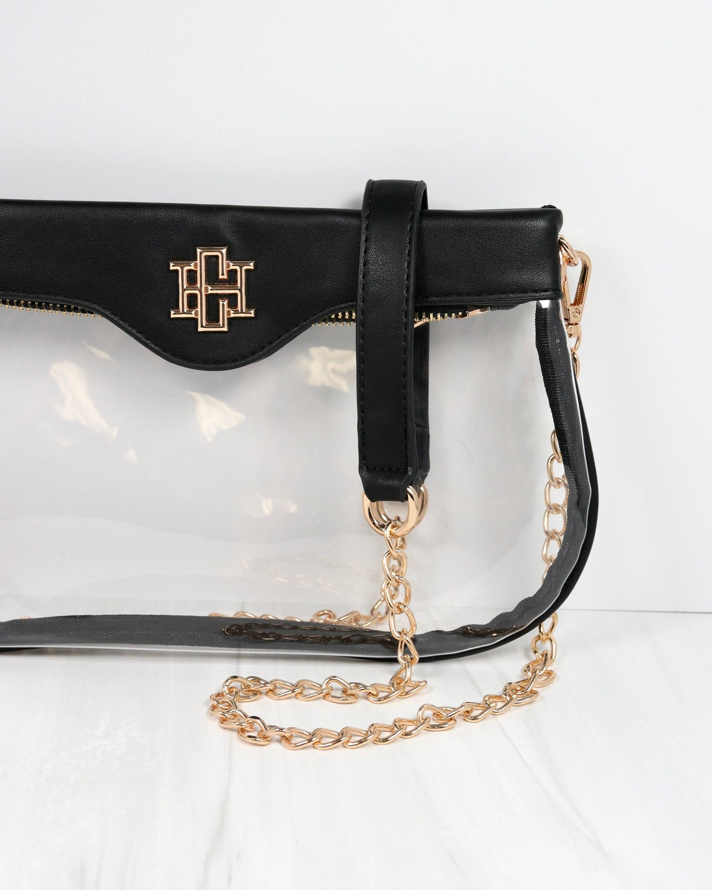 Madi Clear Crossbody Black