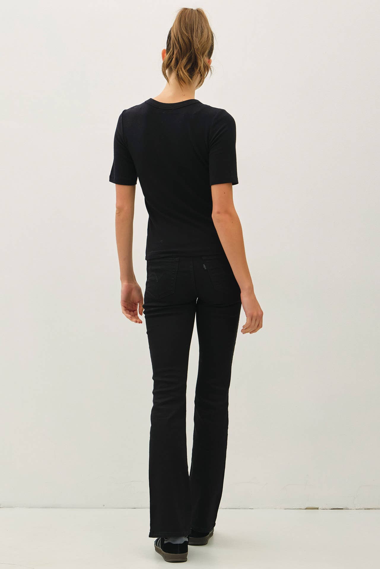 Ultra Soft 3/4 Length Sleeve Tee - Black