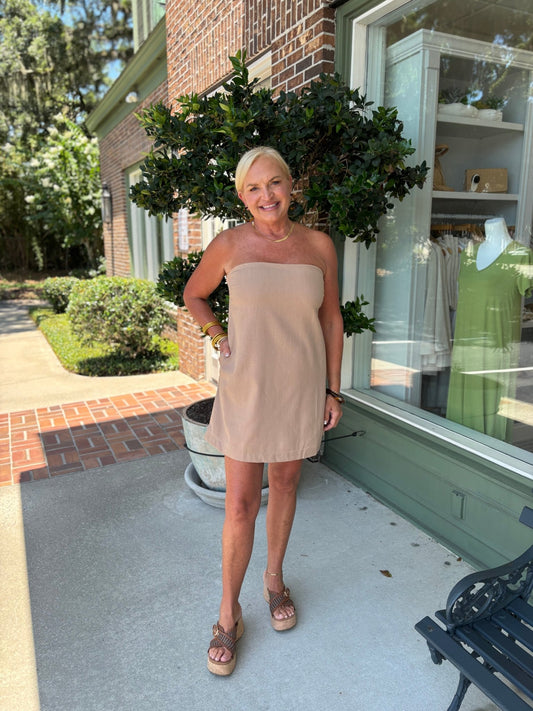 Bermuda Dress - Dark Taupe - KJ Clothier
