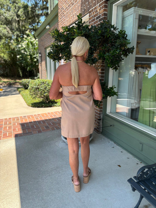 Bermuda Dress - Dark Taupe - KJ Clothier