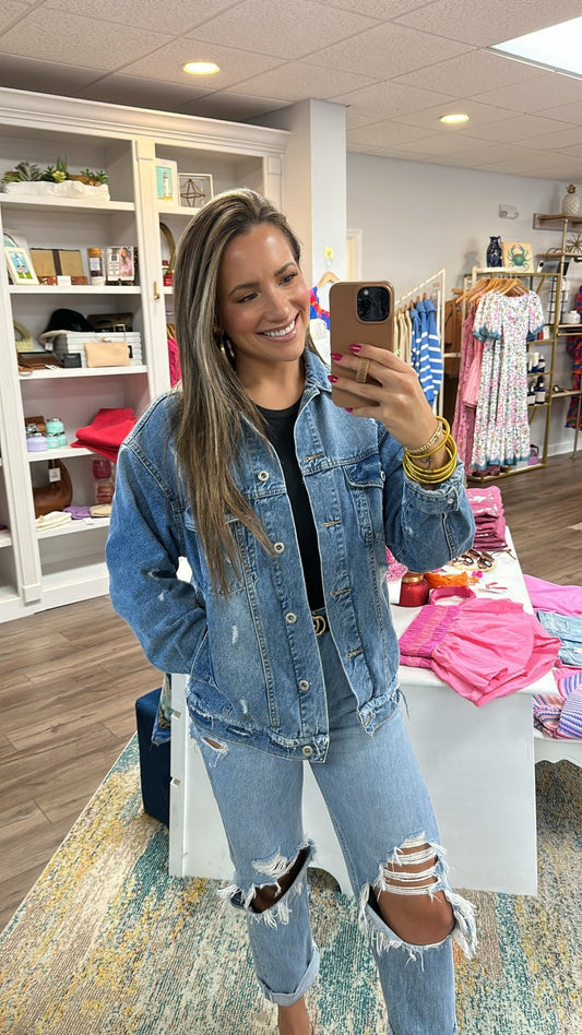 Blue Age Oversized Denim Jacket - KJ Clothier