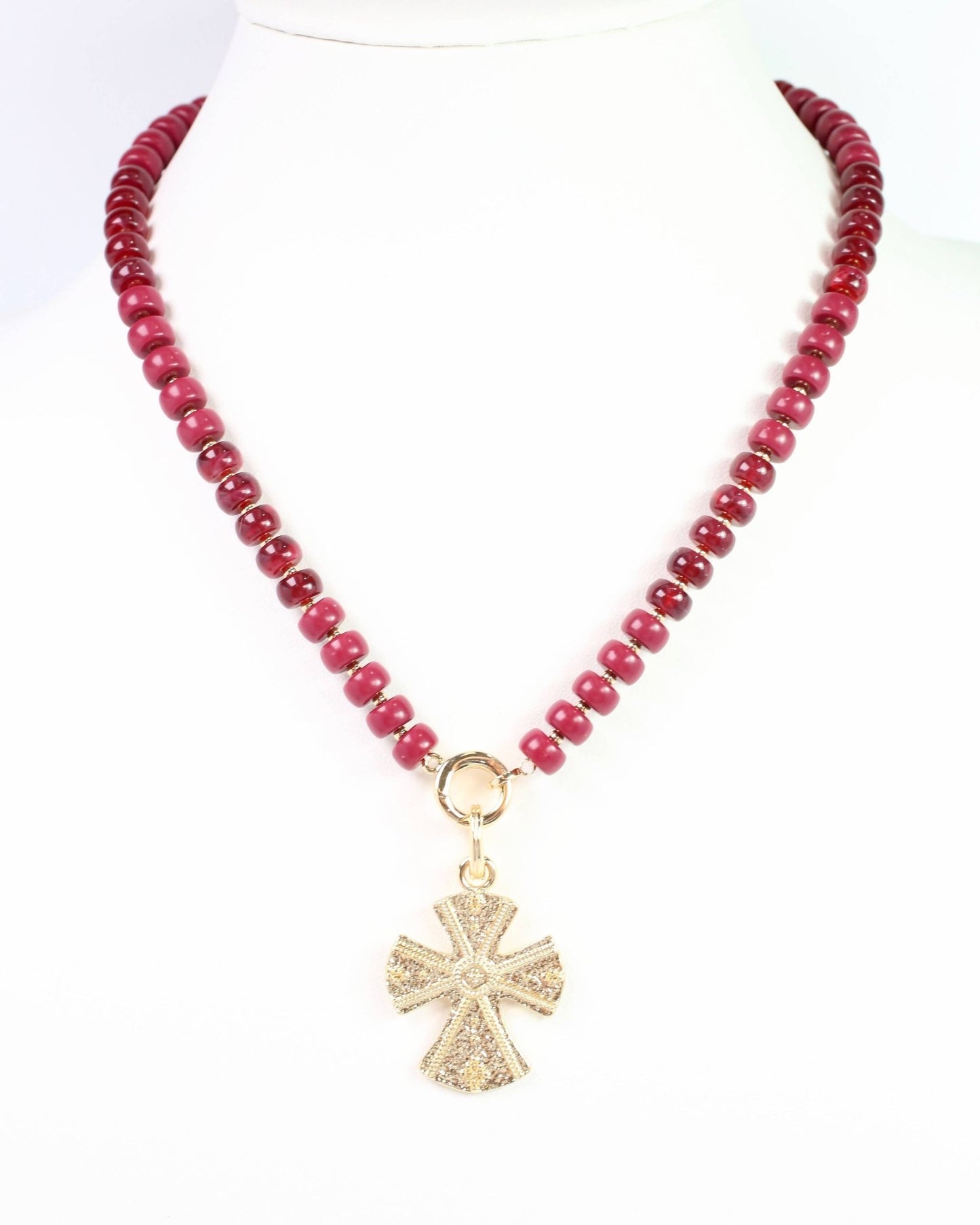 Brunson Cross Charm - Gold - KJ Clothier