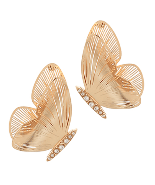 Butterfly Filigree Stud Earrings - KJ Clothier