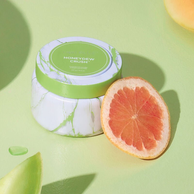 Capri Blue - Modern Marble 3oz. Travel Tin - Honeydew Crush - KJ Clothier