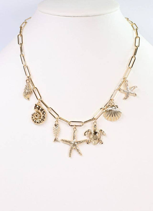 Caroline Hill - Gale Charm Necklace - Gold - KJ Clothier