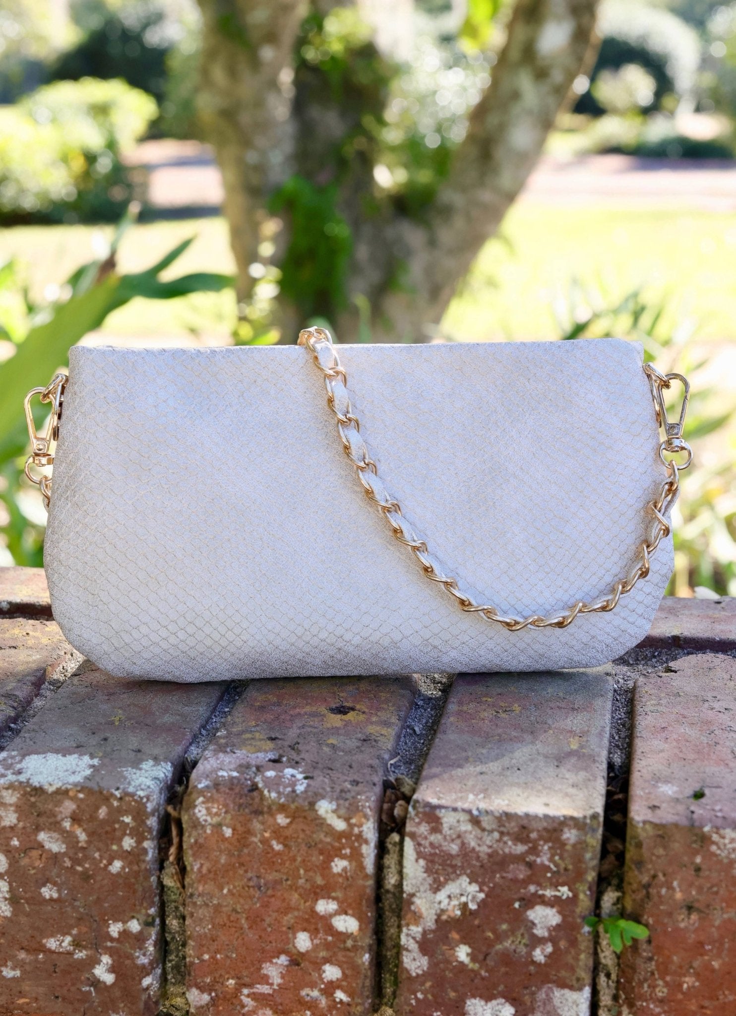 Caroline Hill - Livi Crossbody - Shimmer Champagne - KJ Clothier