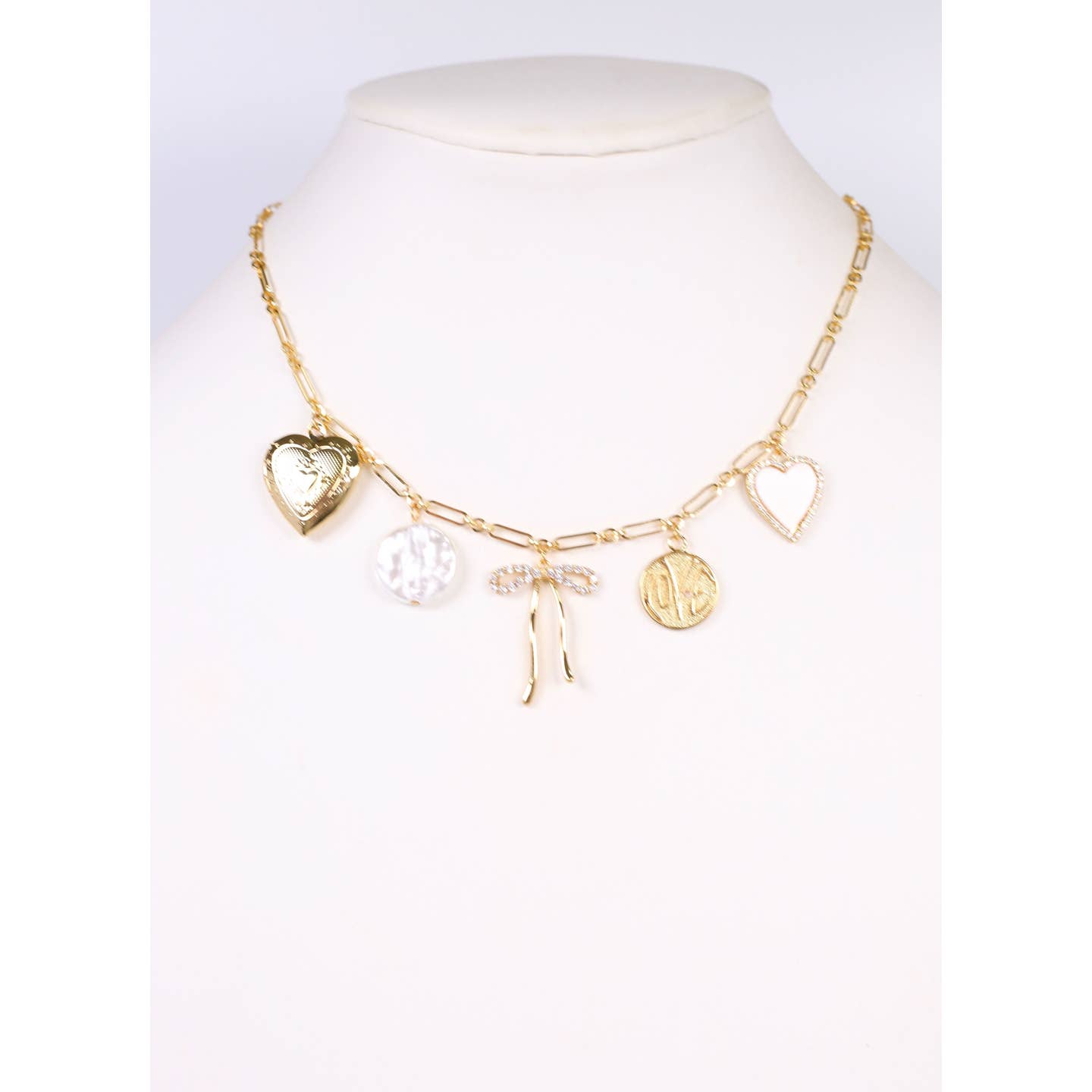 Caroline Hill - Mckeon Charm Necklace Gold - KJ Clothier