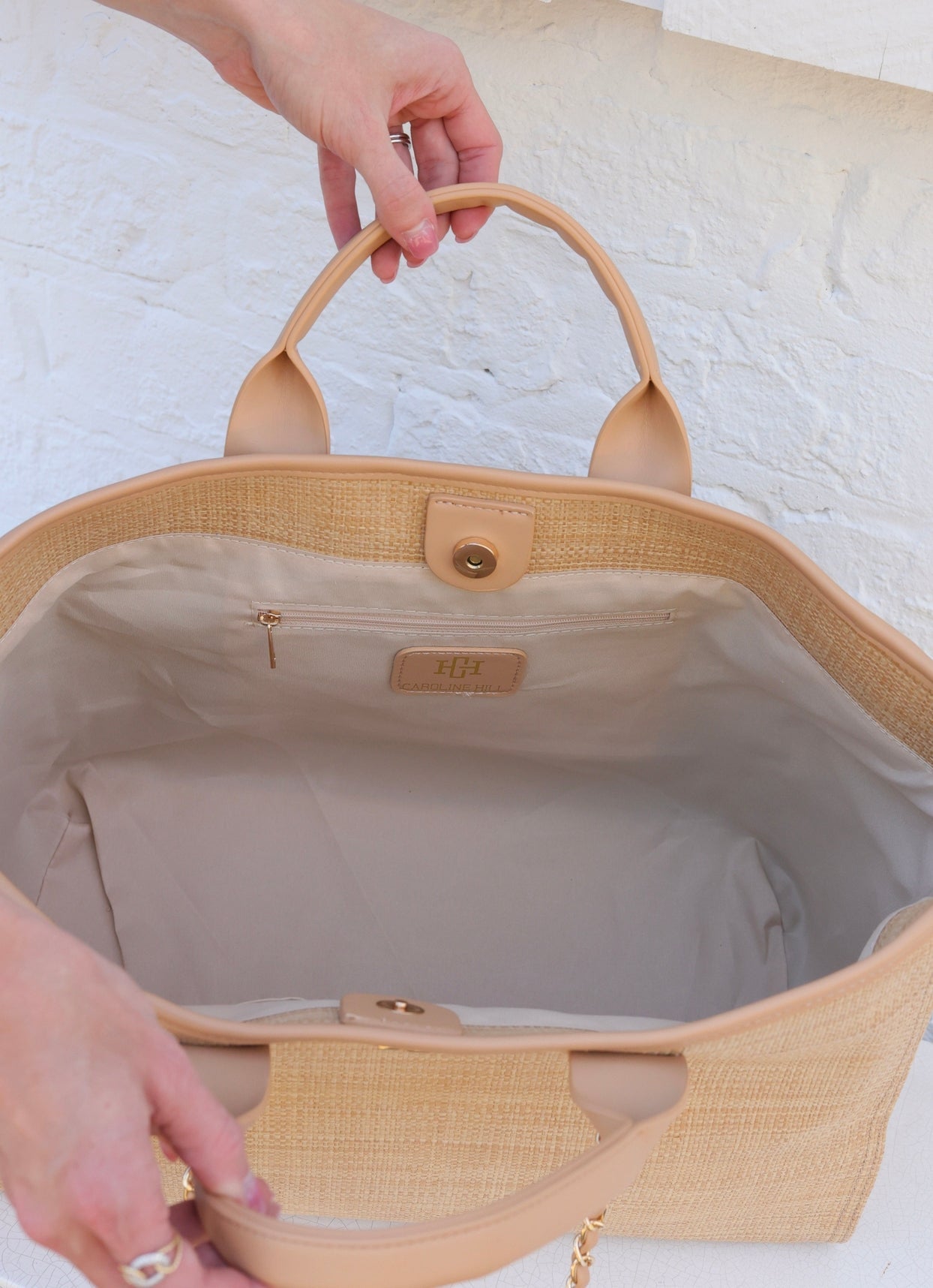 Caroline Hill - Melissa Tote - Natural Tan - KJ Clothier