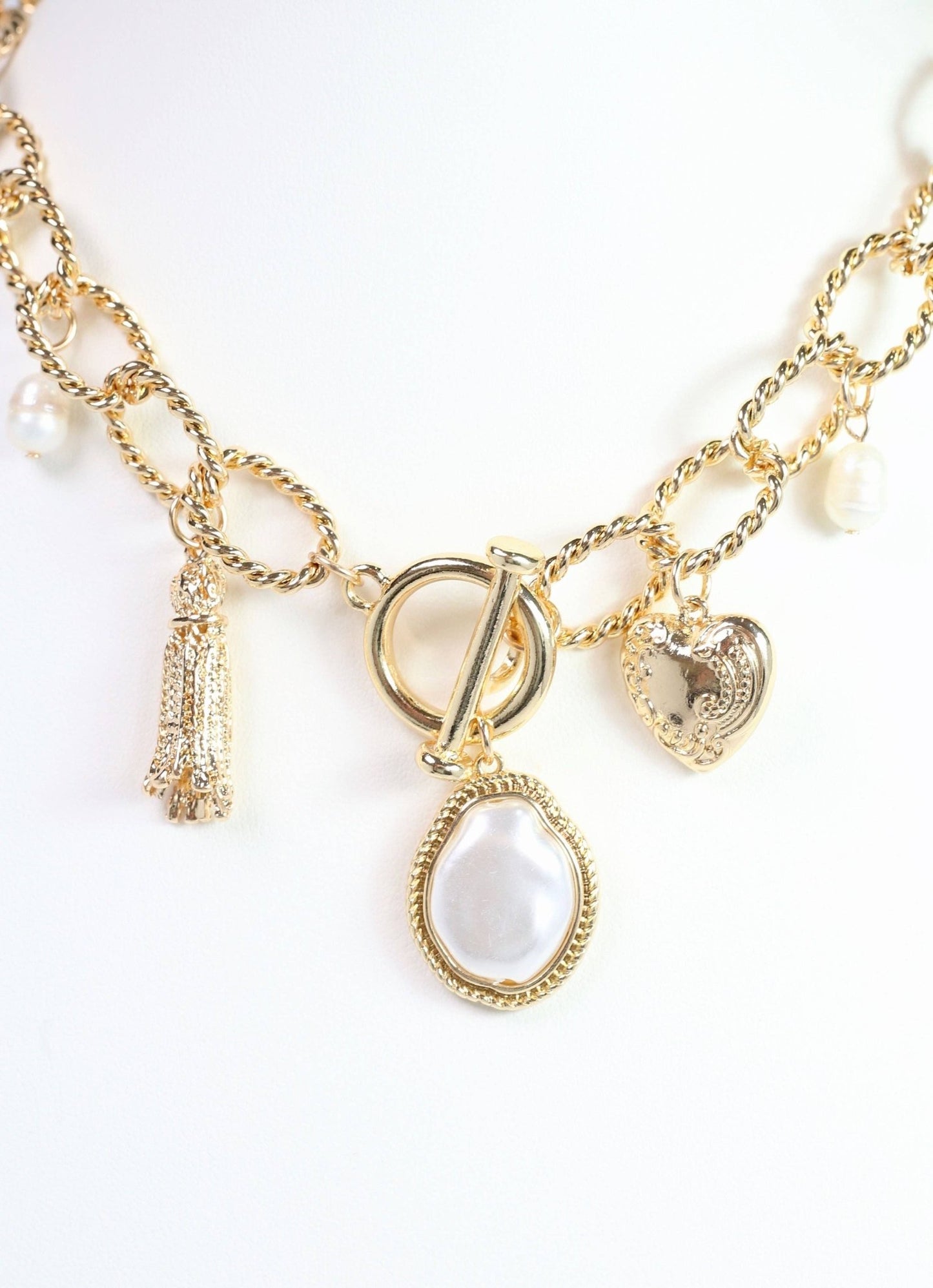 Caroline Hill - Nicky Charm Necklace - Gold - KJ Clothier