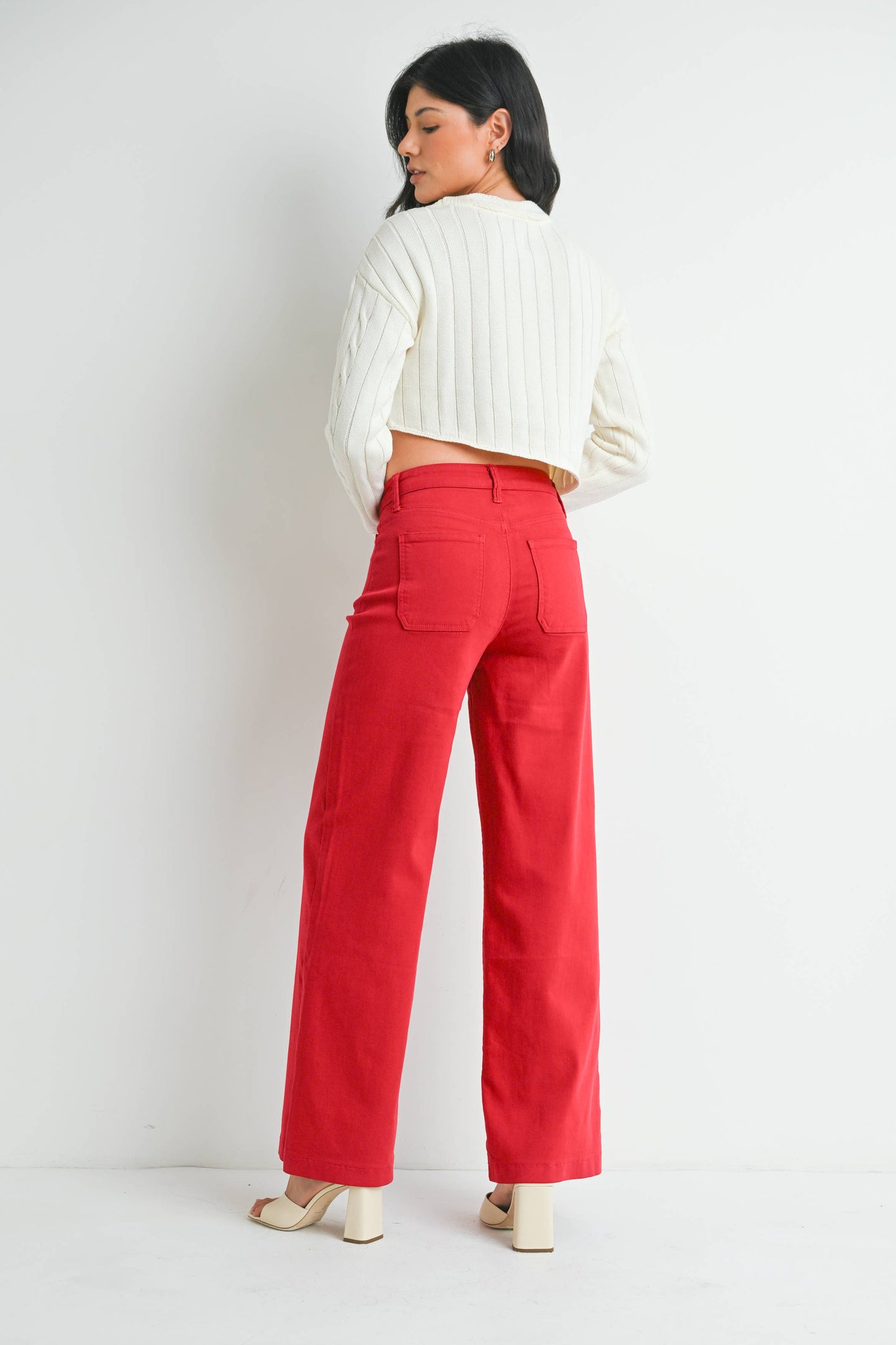 True Red Patch Pocket Jeans