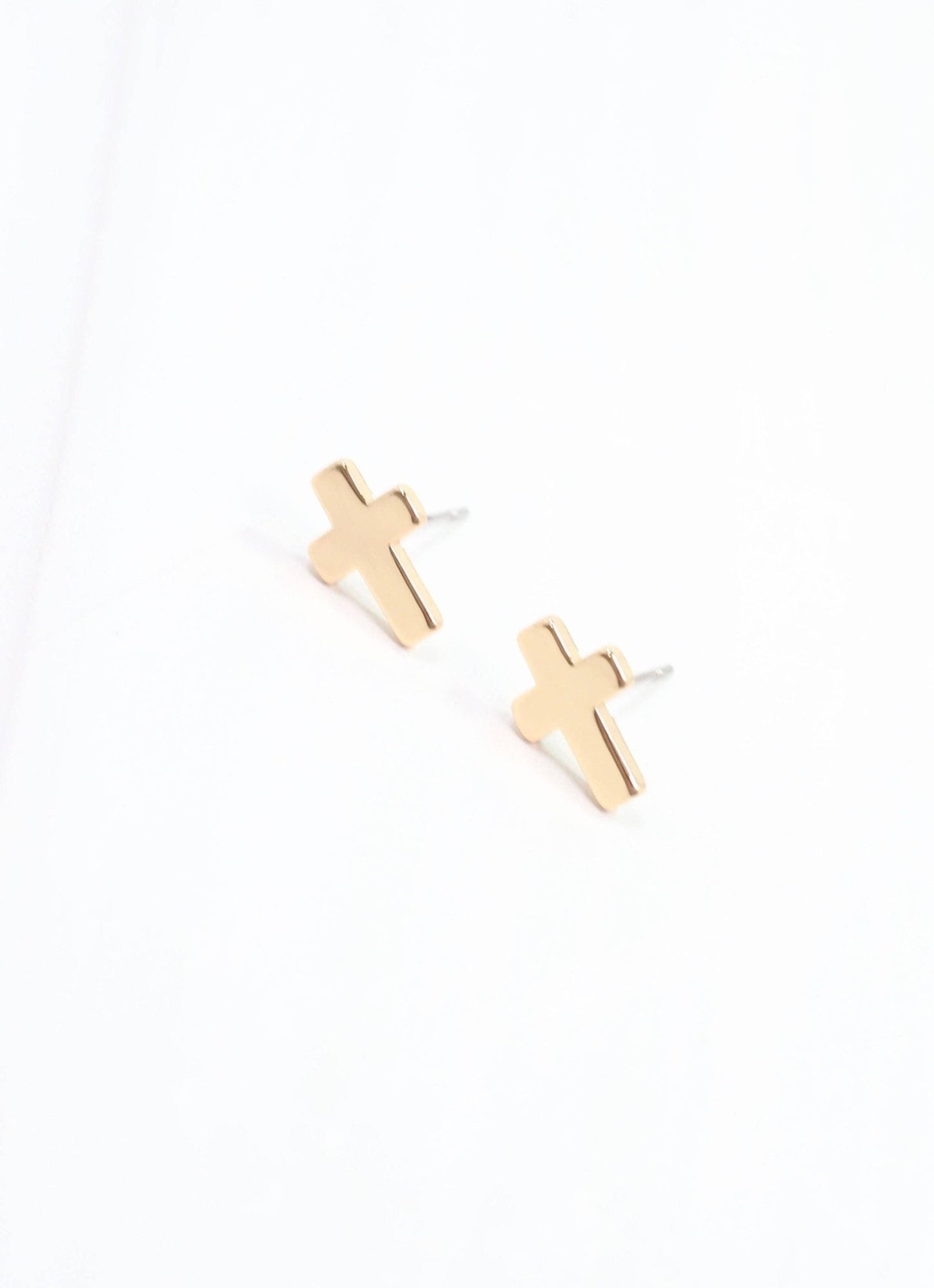 Christy Cross Earring - Gold - KJ Clothier