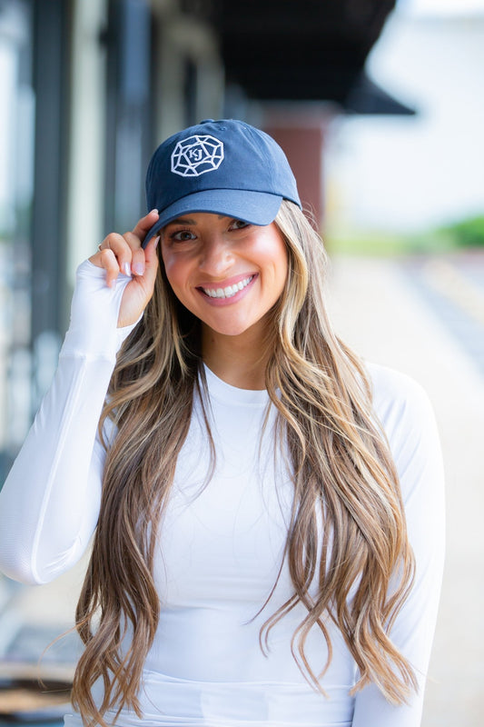 Classic Adjustable Hat - KJ Logo - Navy - KJ Clothier