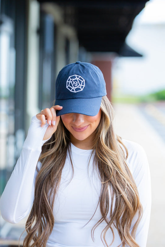Classic Adjustable Hat - KJ Logo - Navy - KJ Clothier