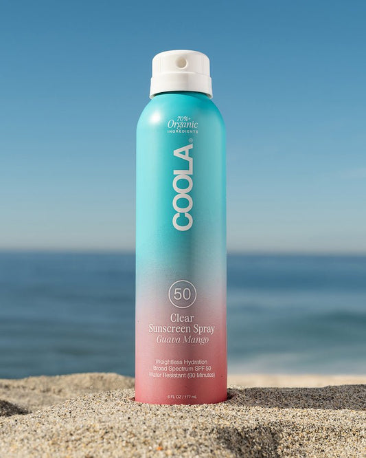 Coola - Clear Organic Sunscreen Spray - Guava Mango 50 SPF - KJ Clothier