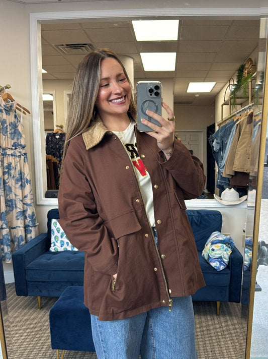 Cotton Barn Jacket - Mocha - KJ Clothier
