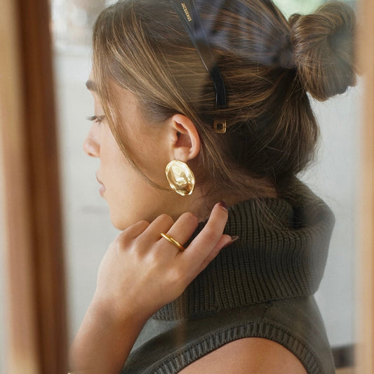 Ellie Vail - Callan Irregular Disc Earring - KJ Clothier