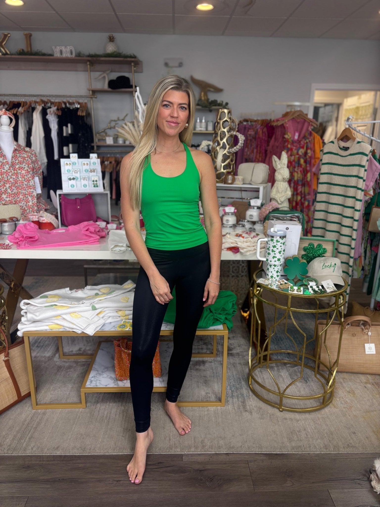 Free People - Clean Lines Racerback Tank - Jungle Glow - KJ Clothier