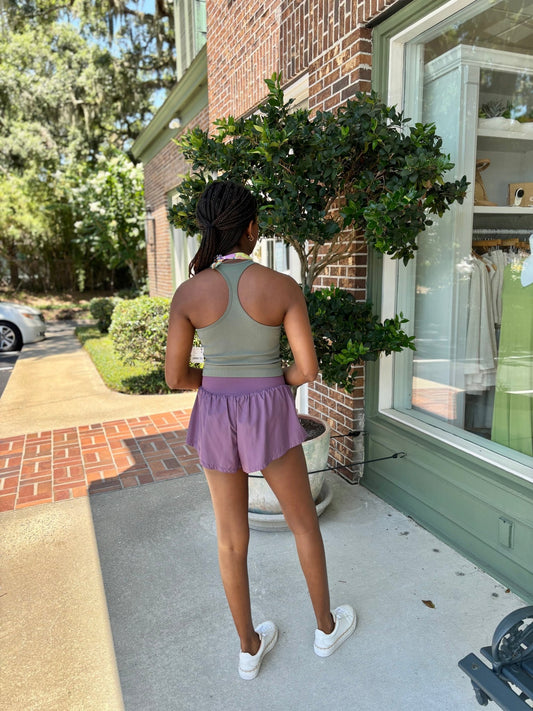 Free People - Hayley Racerback Brami - Army - KJ Clothier