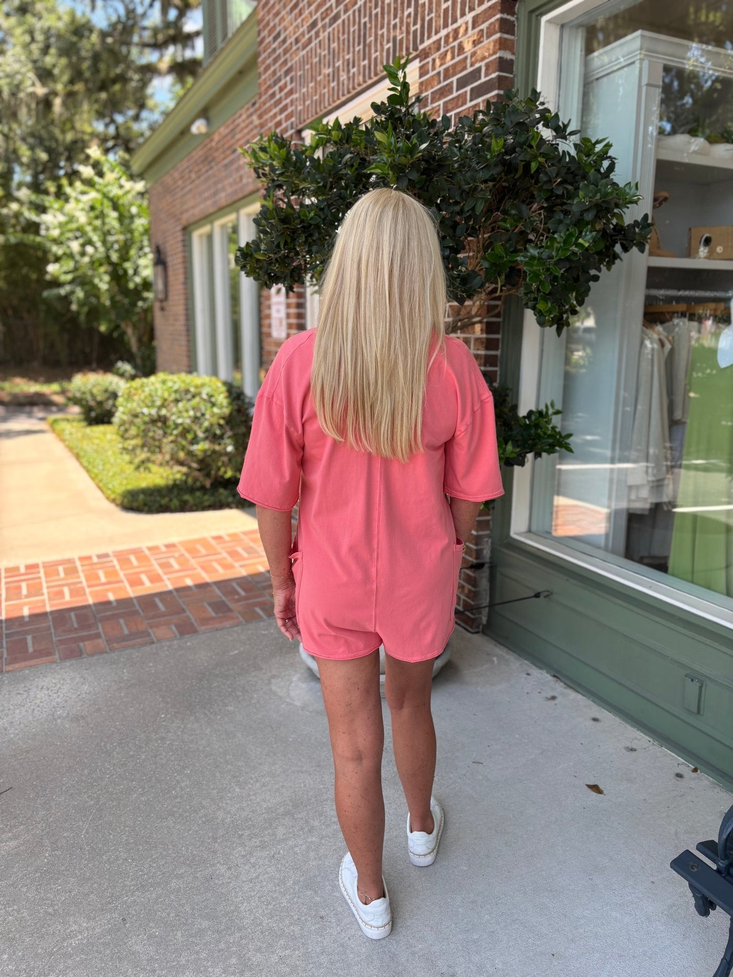 Free People - Hot Shot Tee Romper - Hibiscus - KJ Clothier