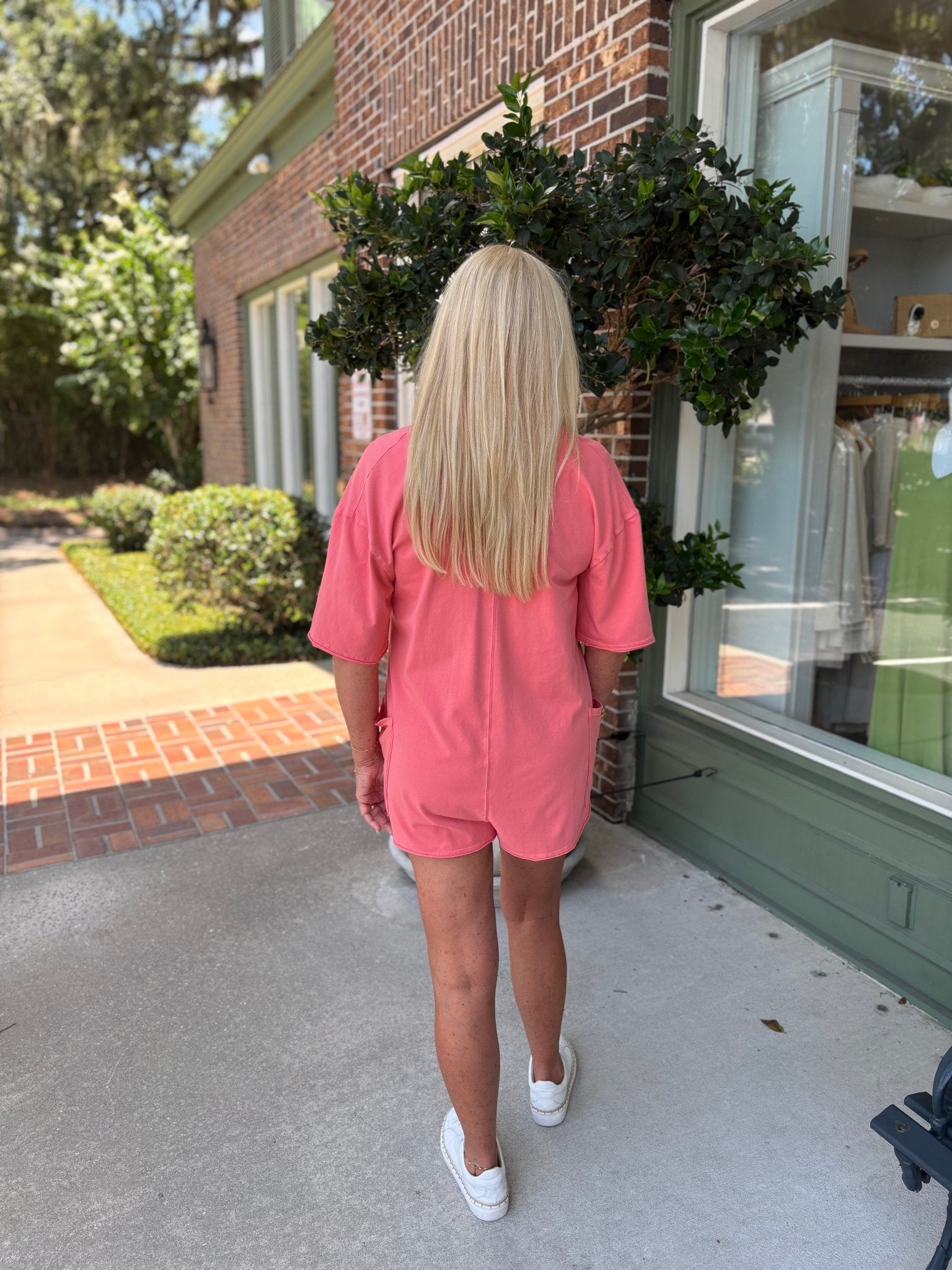 Free People - Hot Shot Tee Romper - Hibiscus - KJ Clothier