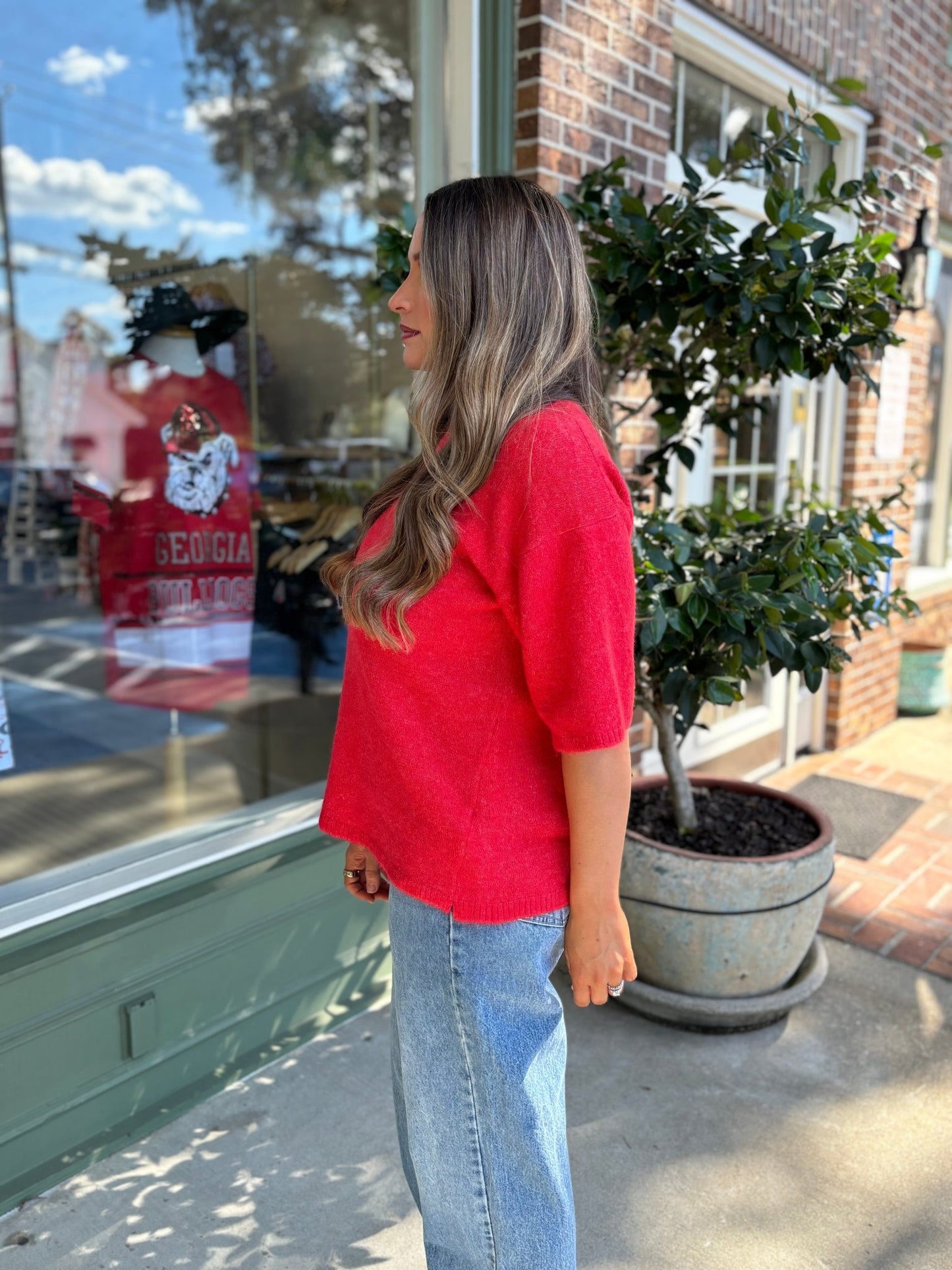 Free People - Margot Sweater Tee - Cherry Pop Melange - KJ Clothier