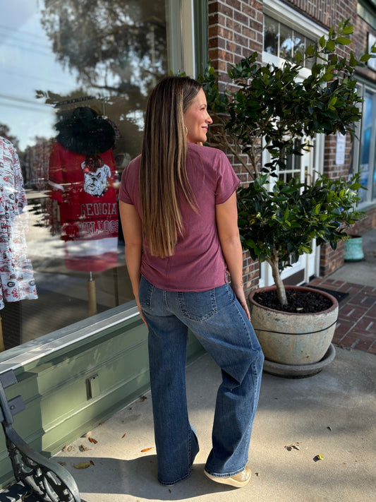 Free People - Nova Tee - Crushed Berry - KJ Clothier