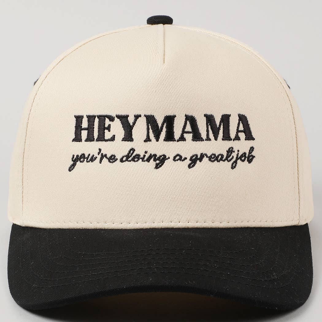 Hey Mama Hat - Black & Cream - KJ Clothier
